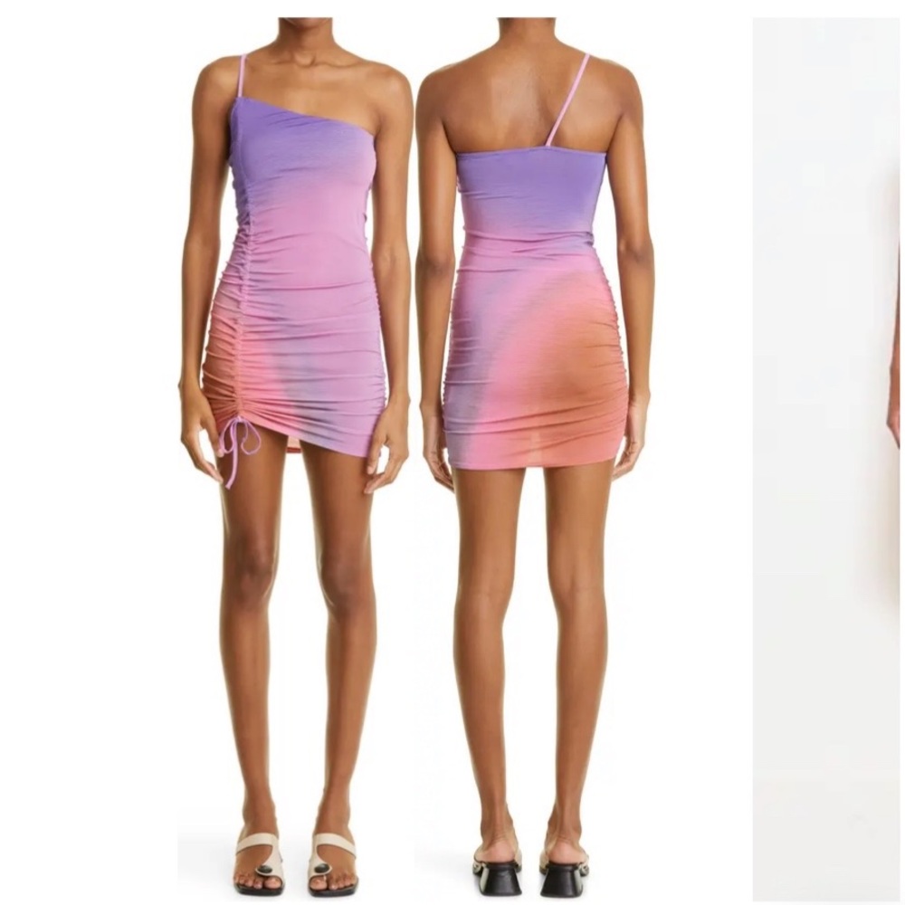 NWT PALOMA WOOL Valie Gradient Print Ruched Minidress - Picture 3 of 9